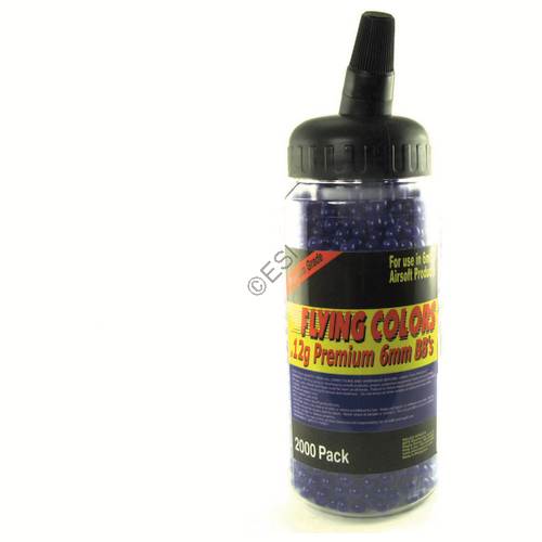 Flying Colors 12g Premium 6mm BB's Airsoft Product Container 2000 BB's New 