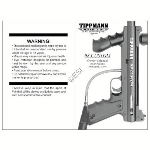 Tippmann 98 Custom Gun Manual